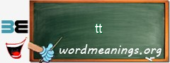 WordMeaning blackboard for tt